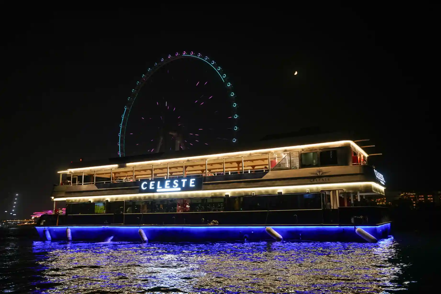 Scenic night dinner cruise in Dubai Marina,UAE