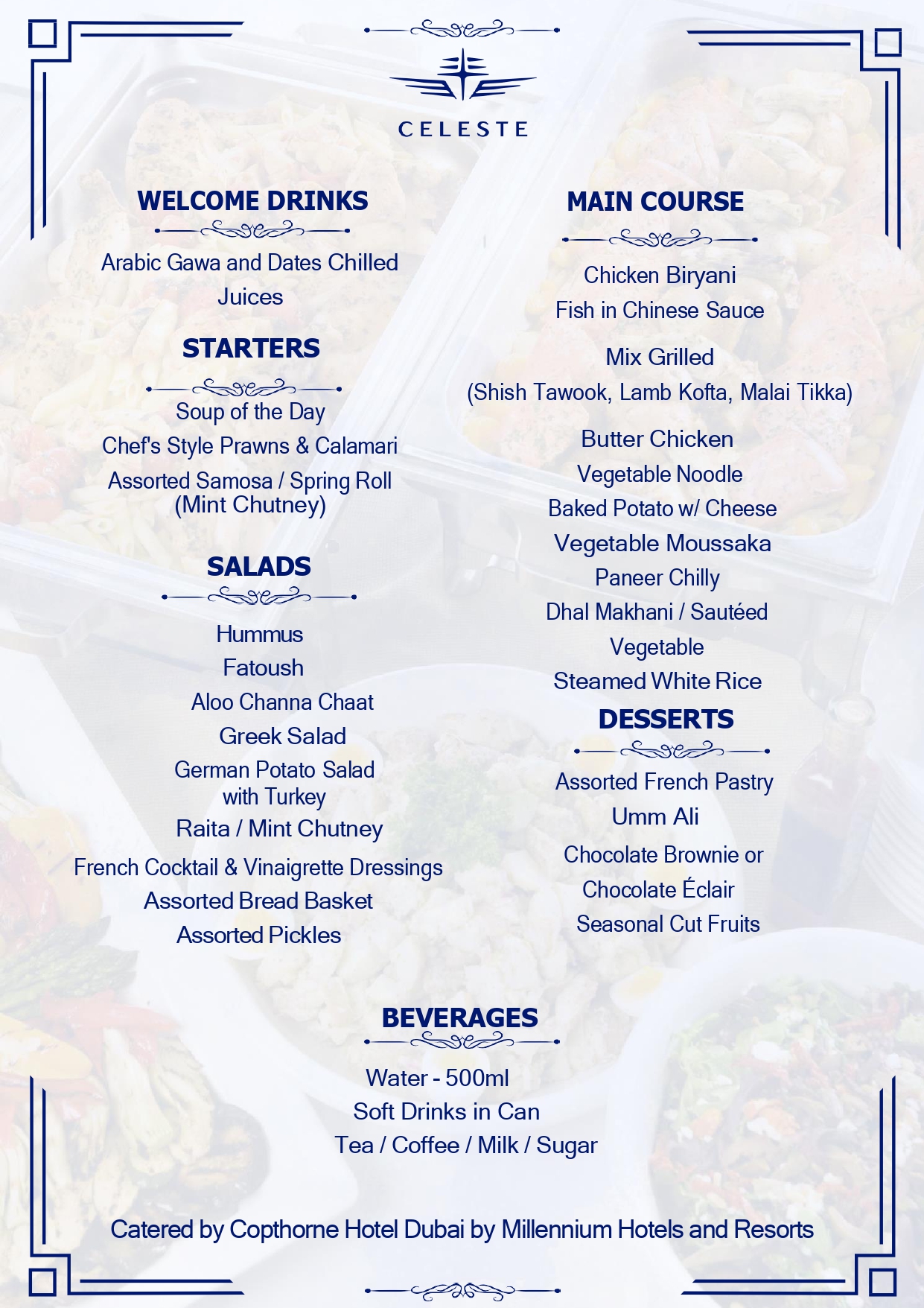 dinner cruise dubai marina english menu