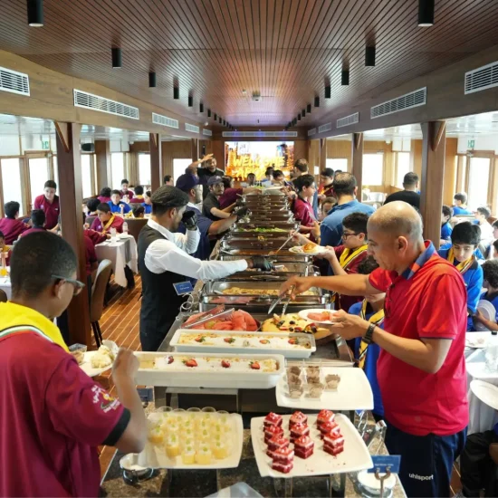 Dubai Marina cruise buffet menu for kids