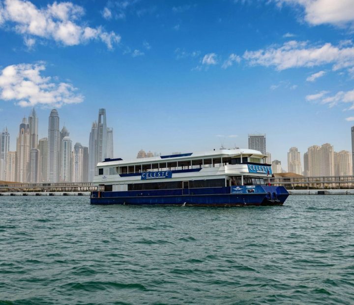 Dinner Cruise Dubai marina from jbr views and palm jumeirah